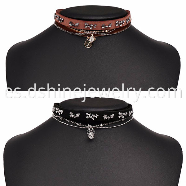 Leather Velvet Choker Necklace